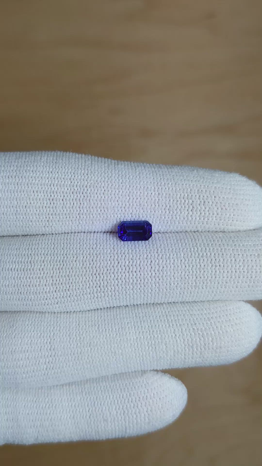 1.20 Ct. Blue Sapphire from Ceylon (Sri Lanka) Size Video
