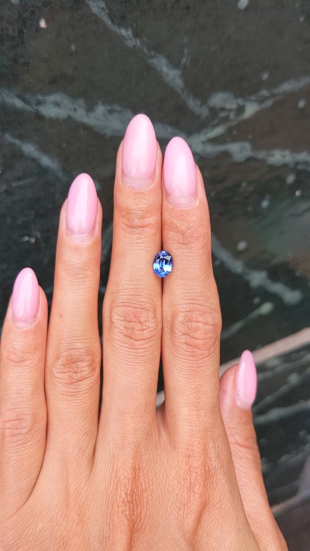 1.33 Ct. Blue Sapphire from Ceylon (Sri Lanka) Size Video