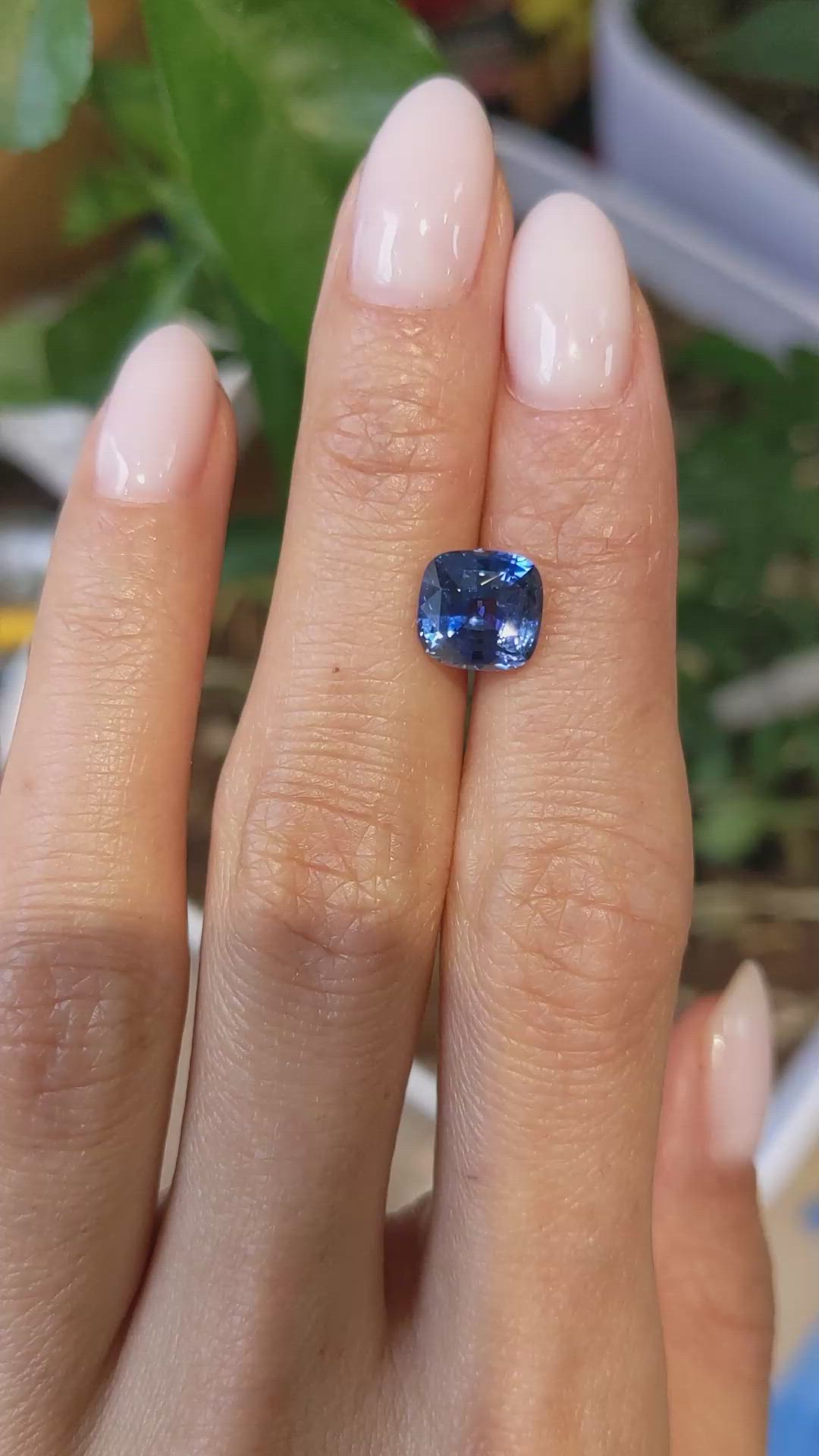 3.16 Ct. Blue Sapphire from Ceylon (Sri Lanka) Size Video