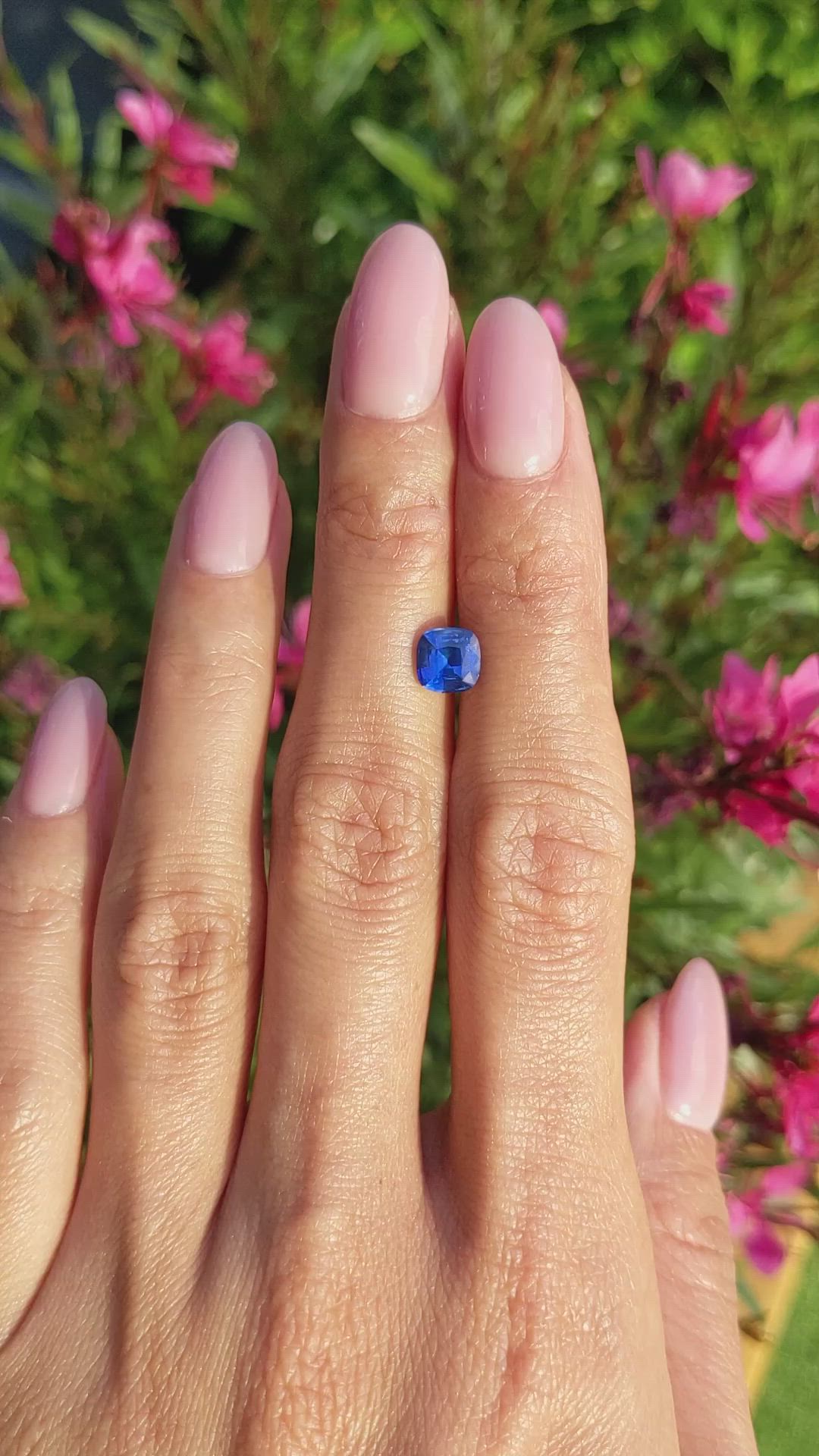 1.22 Ct. Blue Sapphire from Ceylon (Sri Lanka) Size Video