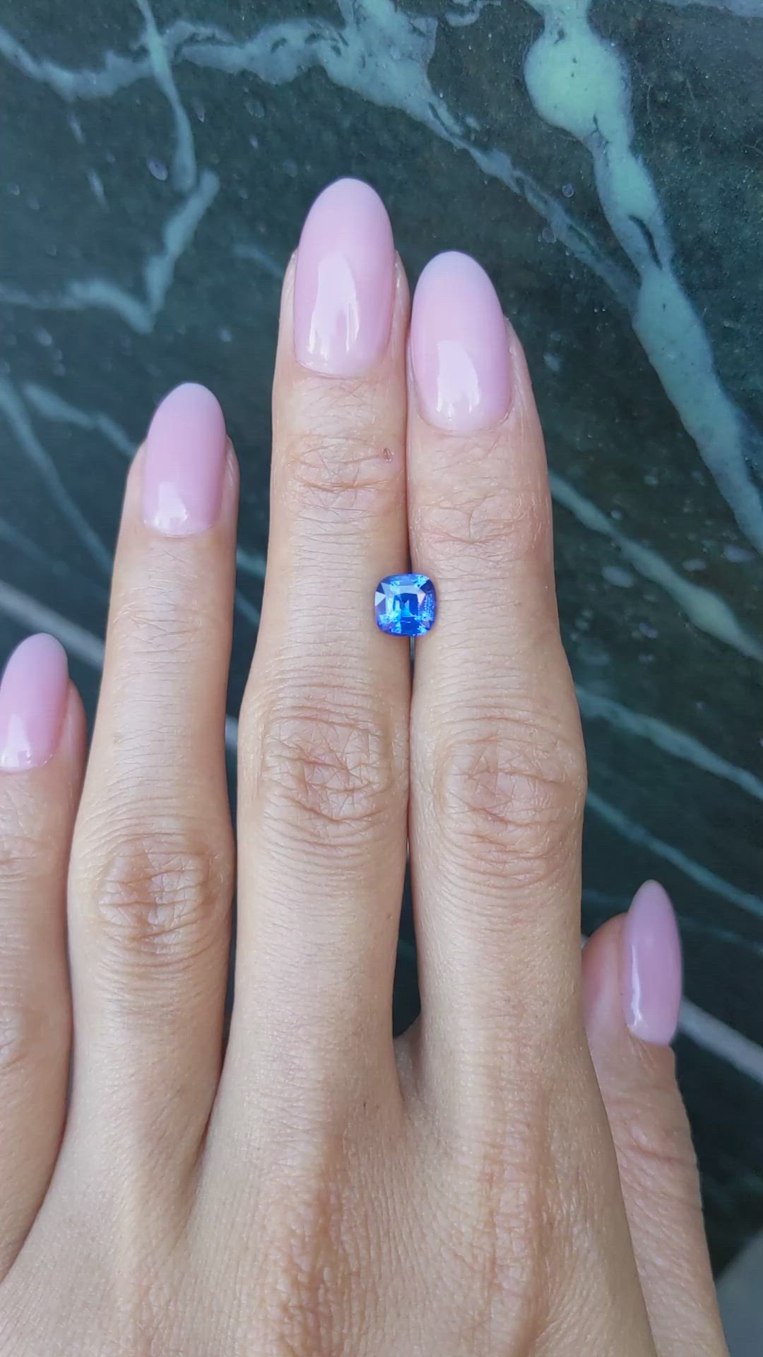1.22 Ct. Blue Sapphire from Ceylon (Sri Lanka) Size Video