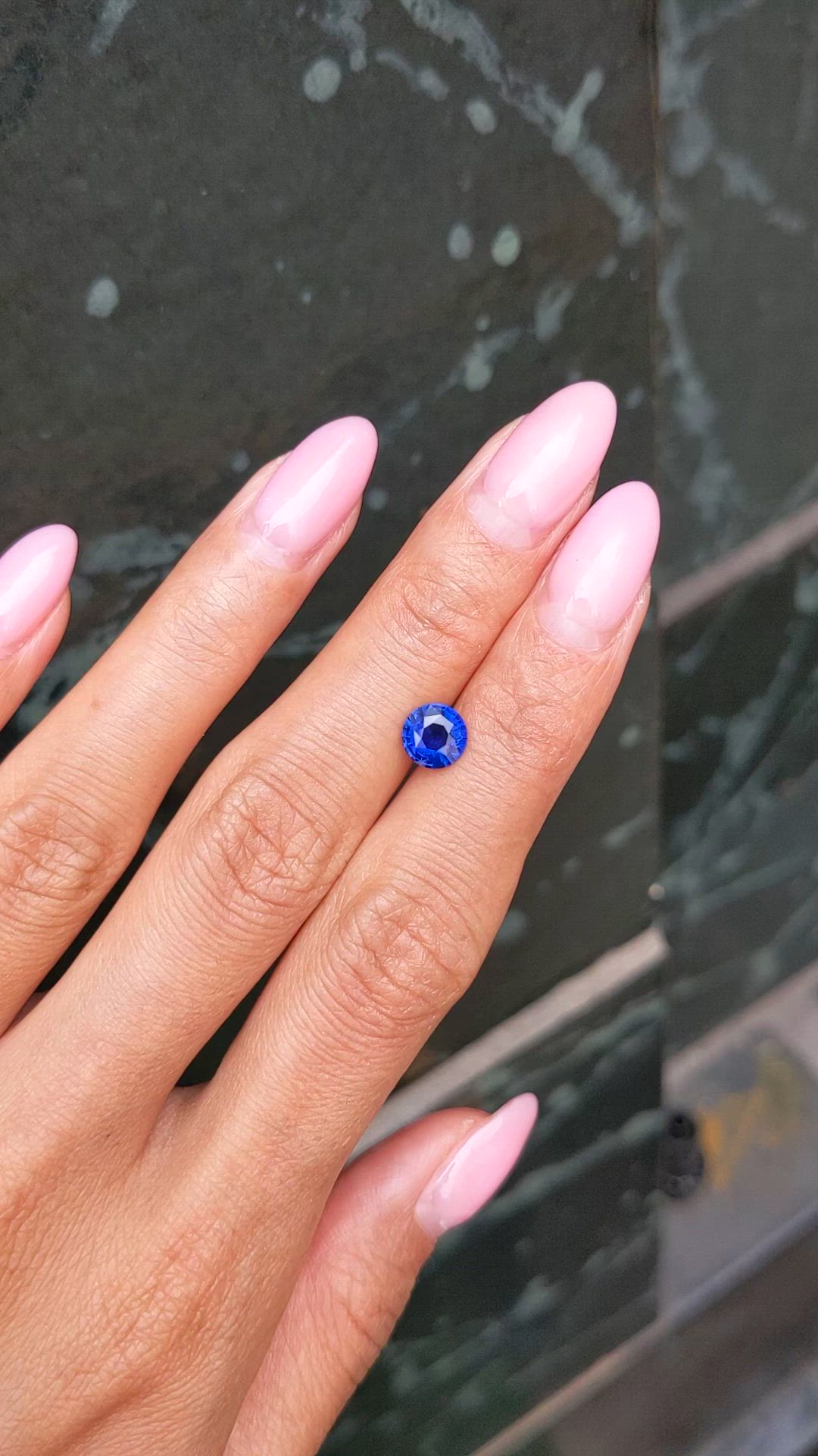 1.21 Ct. Blue Sapphire from Ceylon (Sri Lanka) Size Video
