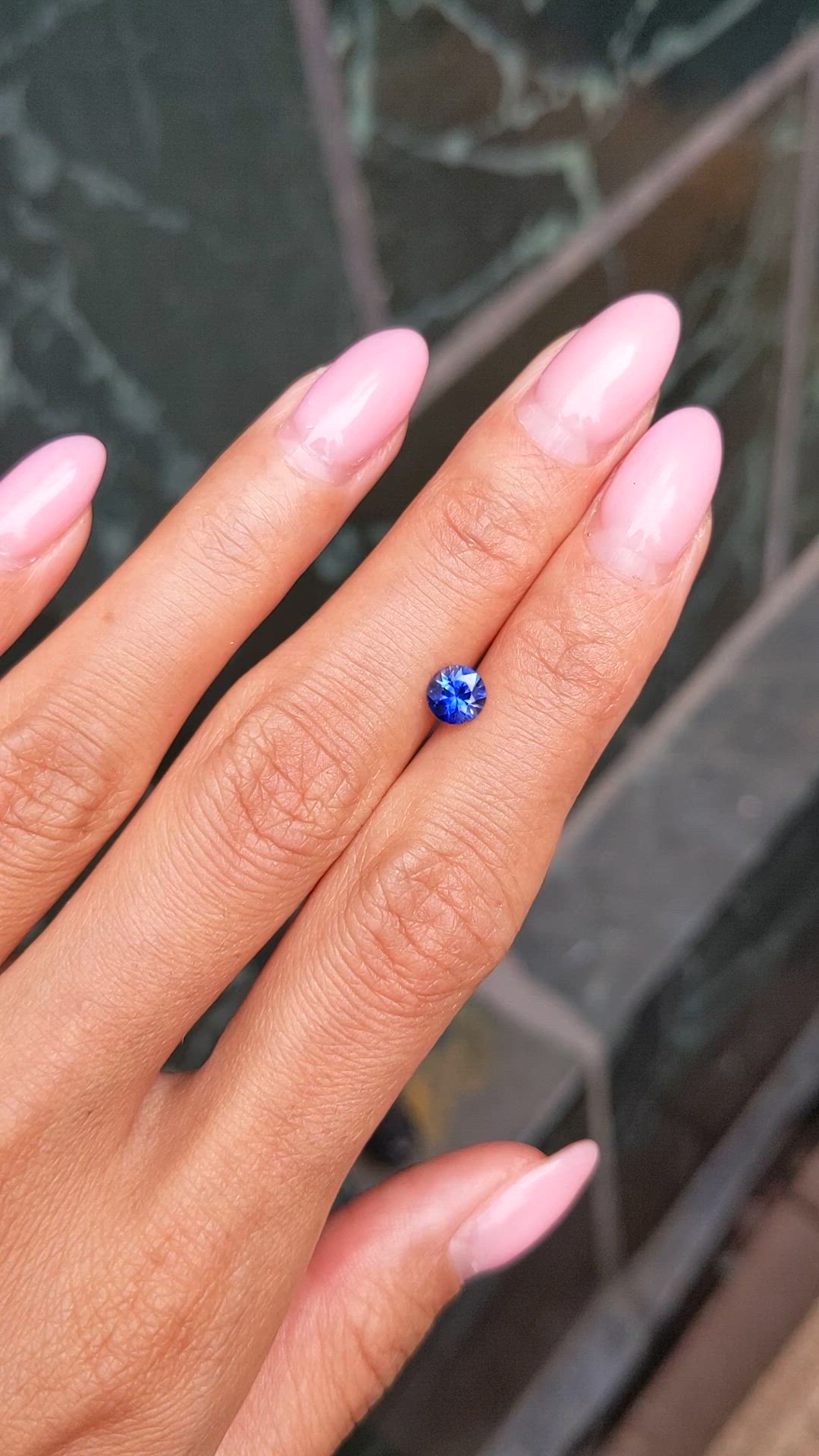0.65 Ct. Blue Sapphire from Ceylon (Sri Lanka) Size Video