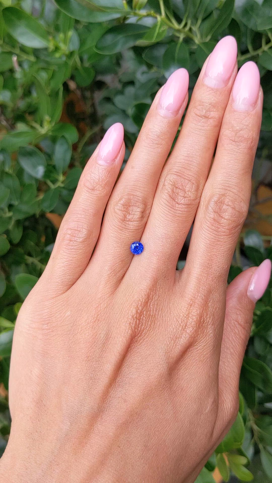 0.66 Ct. Blue Sapphire from Ceylon (Sri Lanka) Size Video