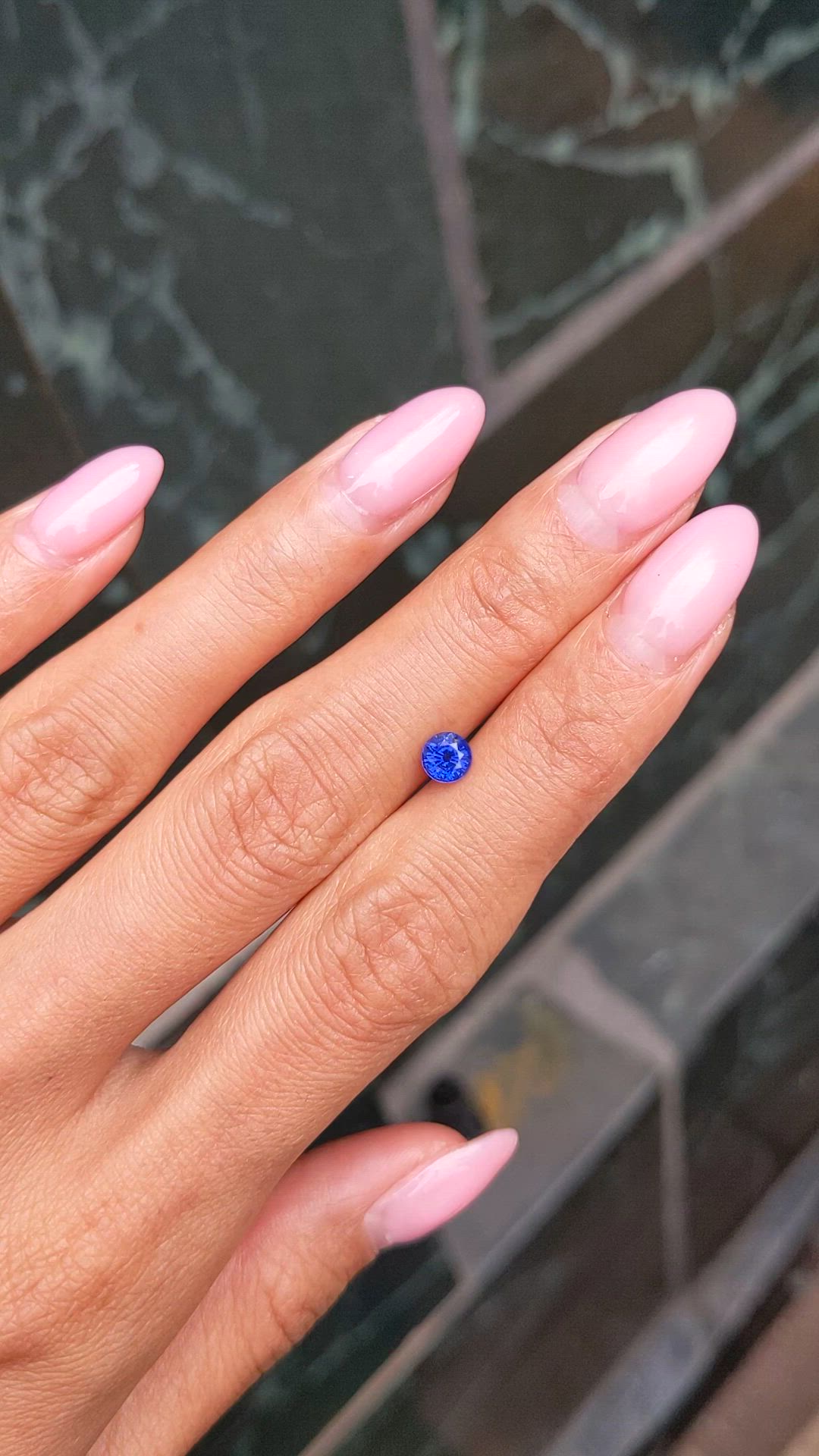 0.66 Ct. Blue Sapphire from Ceylon (Sri Lanka) Size Video
