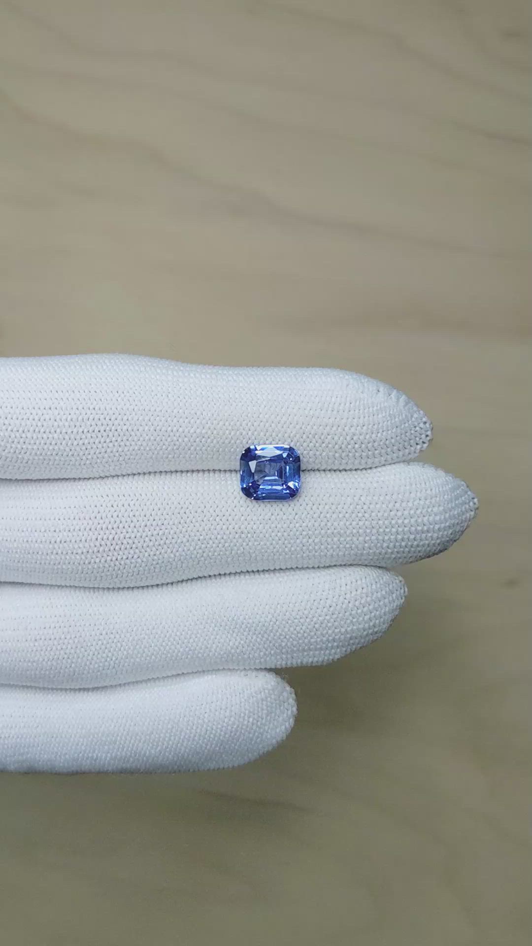 3.26 Ct. Blue Sapphire from Ceylon (Sri Lanka) Size Video