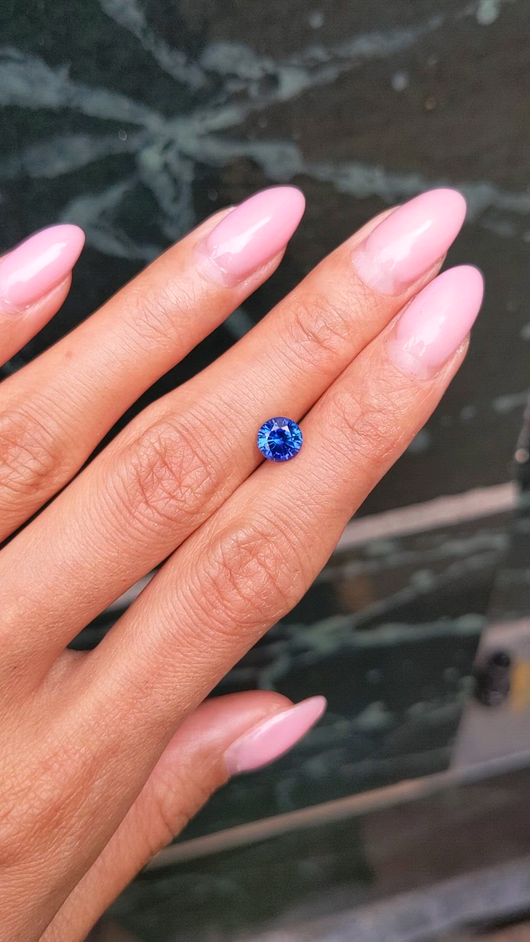 1.30 Ct. Blue Sapphire from Ceylon (Sri Lanka) Size Video