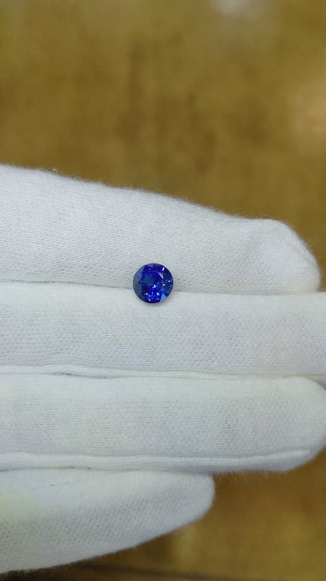 1.30 Ct. Blue Sapphire from Ceylon (Sri Lanka) Size Video