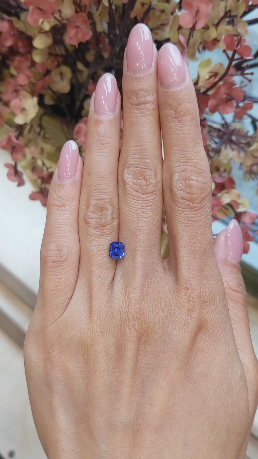 1.27 Ct. Blue Sapphire from Ceylon (Sri Lanka) Size Video