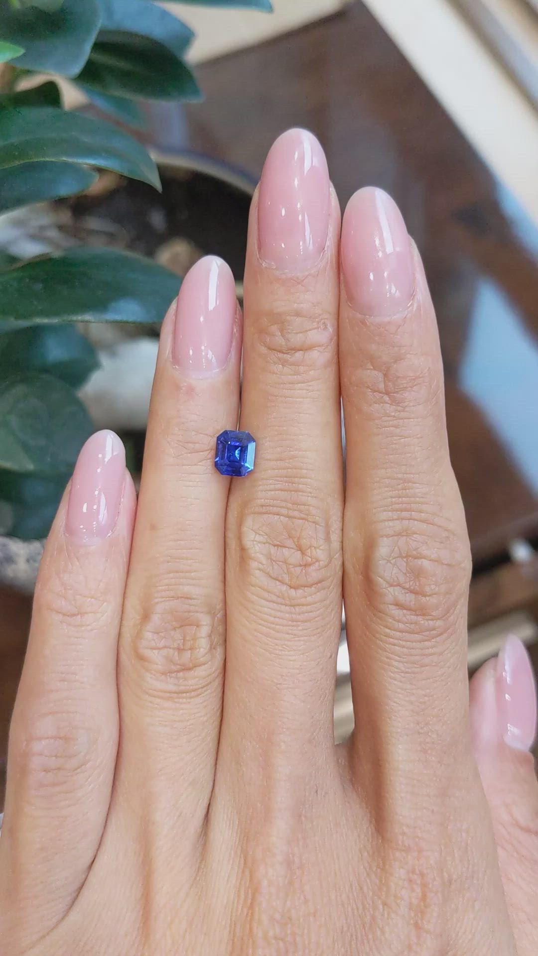 1.27 Ct. Blue Sapphire from Ceylon (Sri Lanka) Size Video