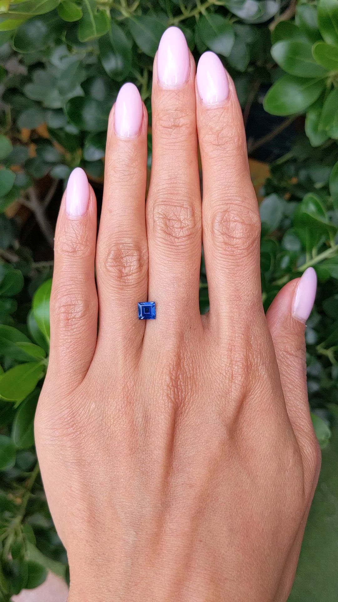 0.89 Ct. Blue Sapphire from Ceylon (Sri Lanka) Size Video
