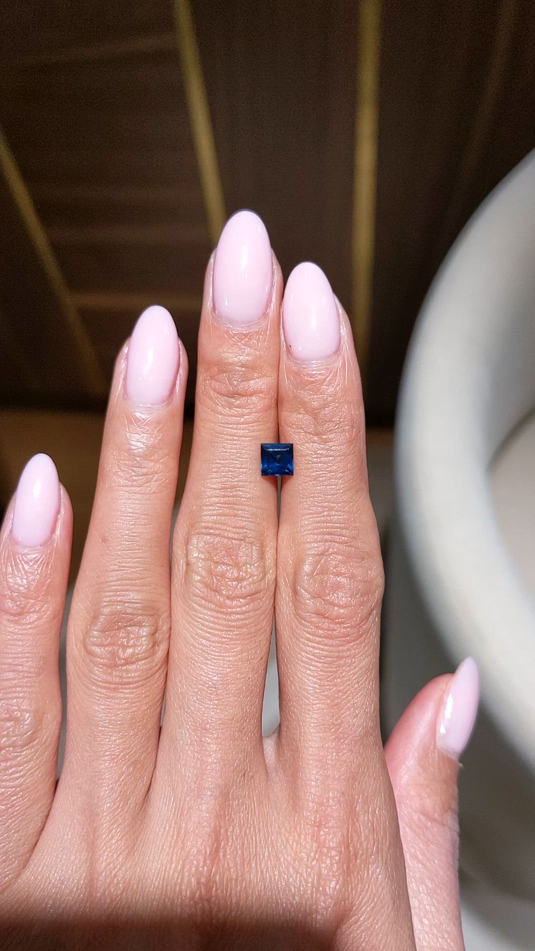 0.89 Ct. Blue Sapphire from Ceylon (Sri Lanka) Size Video