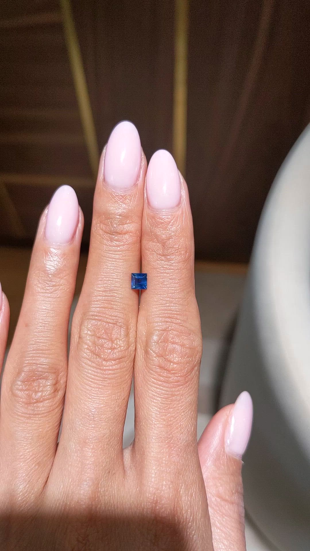 0.50 Ct. Blue Sapphire from Ceylon (Sri Lanka) Size Video