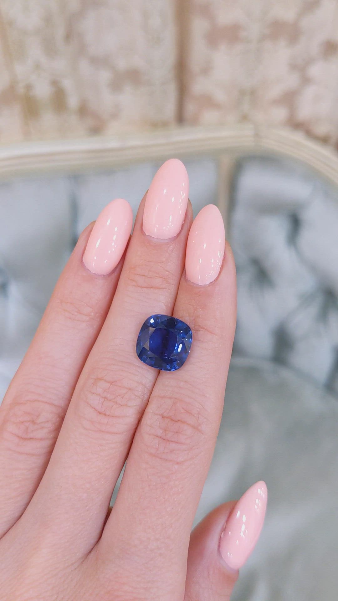 7.77 Ct. Blue Sapphire from Ceylon (Sri Lanka) Size Video