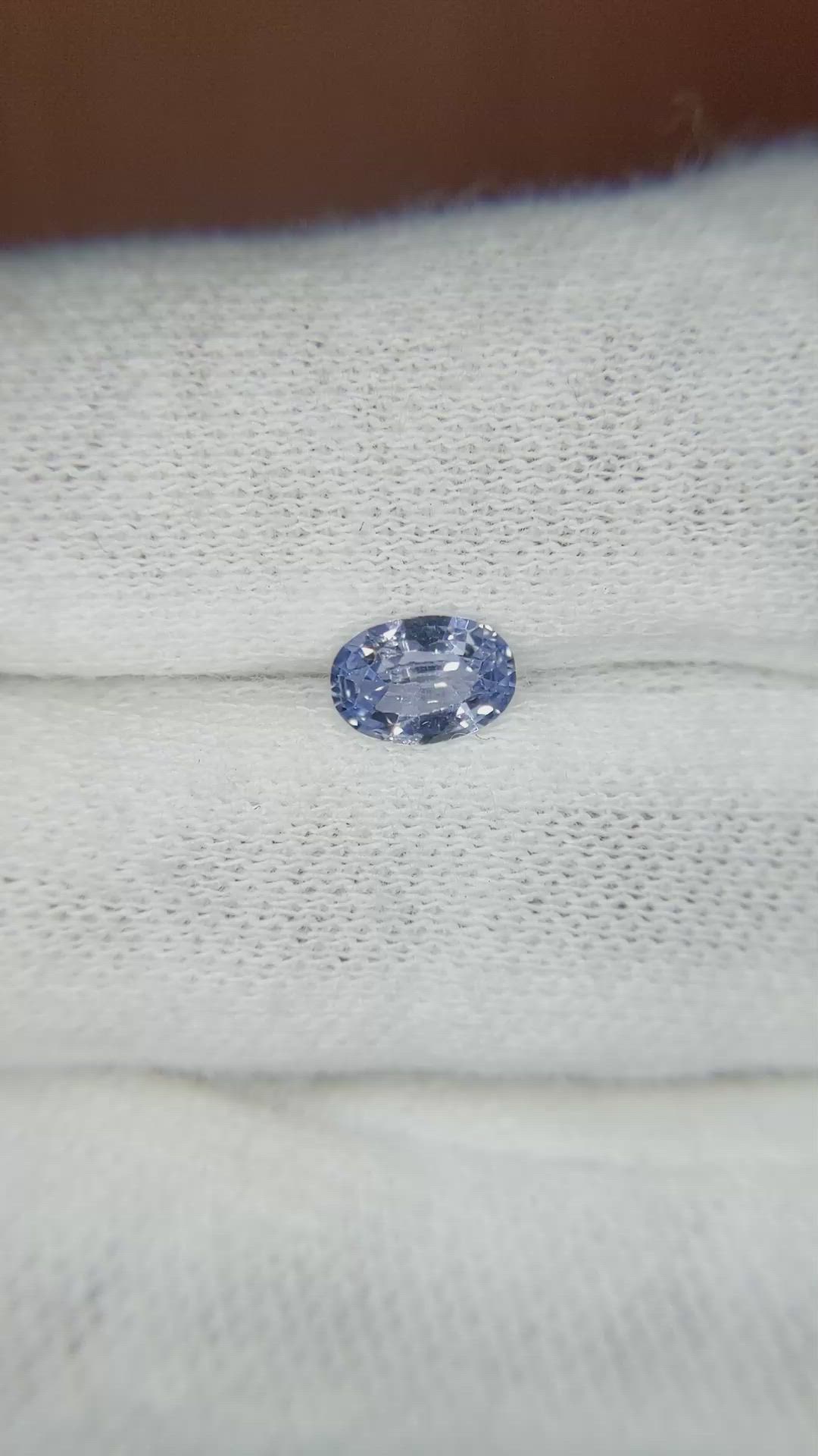 0.67 Ct. Blue Sapphire from Ceylon (Sri Lanka) Size Video