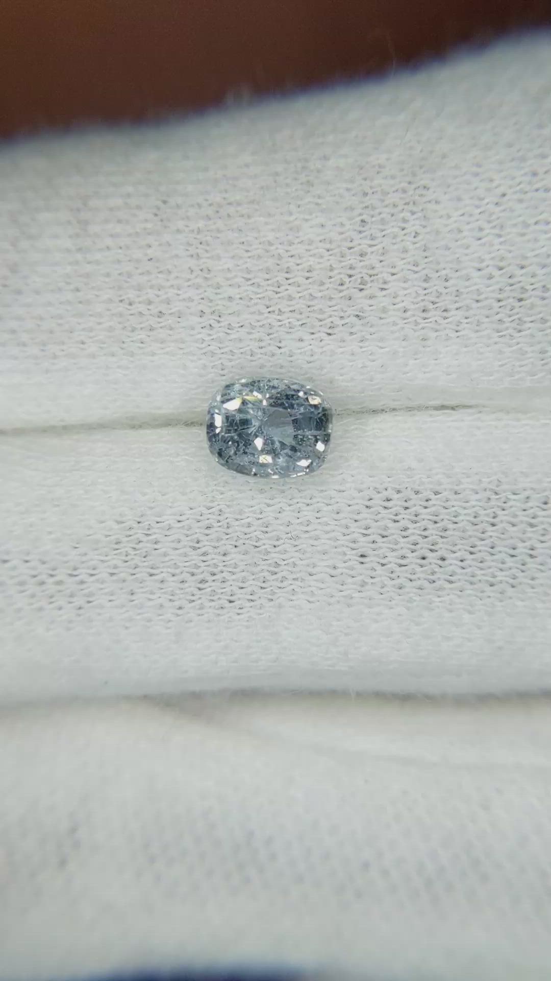 1.29 Ct. Greenish Blue Sapphire from Ceylon (Sri Lanka) Size Video