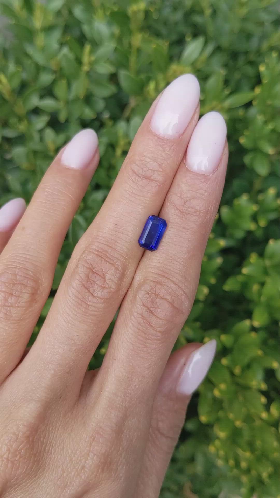 2.02 Ct. Blue Sapphire from Ceylon (Sri Lanka) Size Video