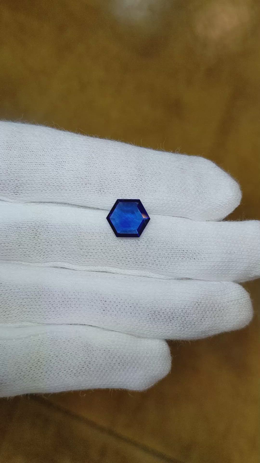 2.01 Ct. Blue Sapphire from Ceylon (Sri Lanka) Size Video