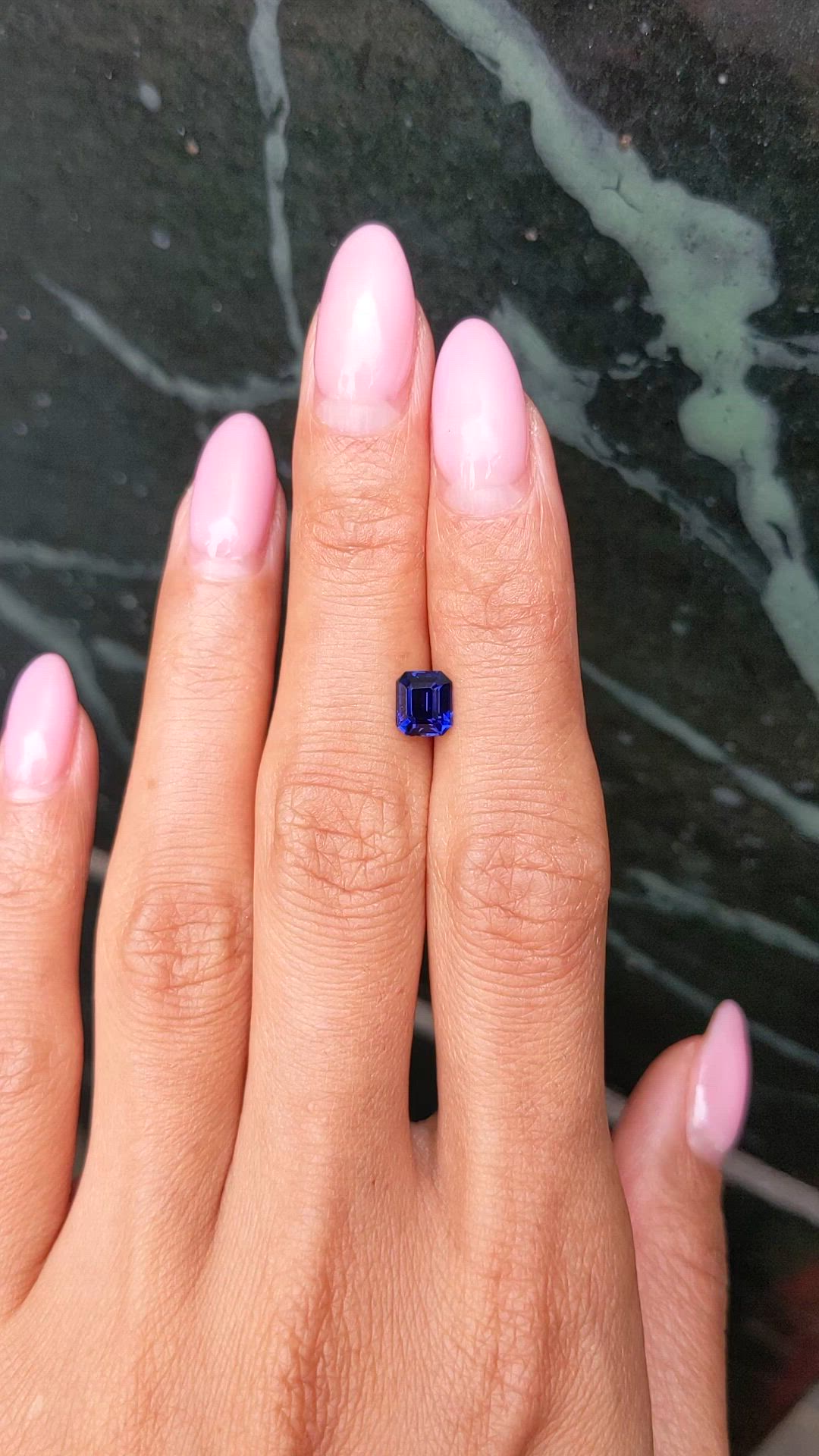 1.25 Ct. Blue Sapphire from Madagascar Size Video