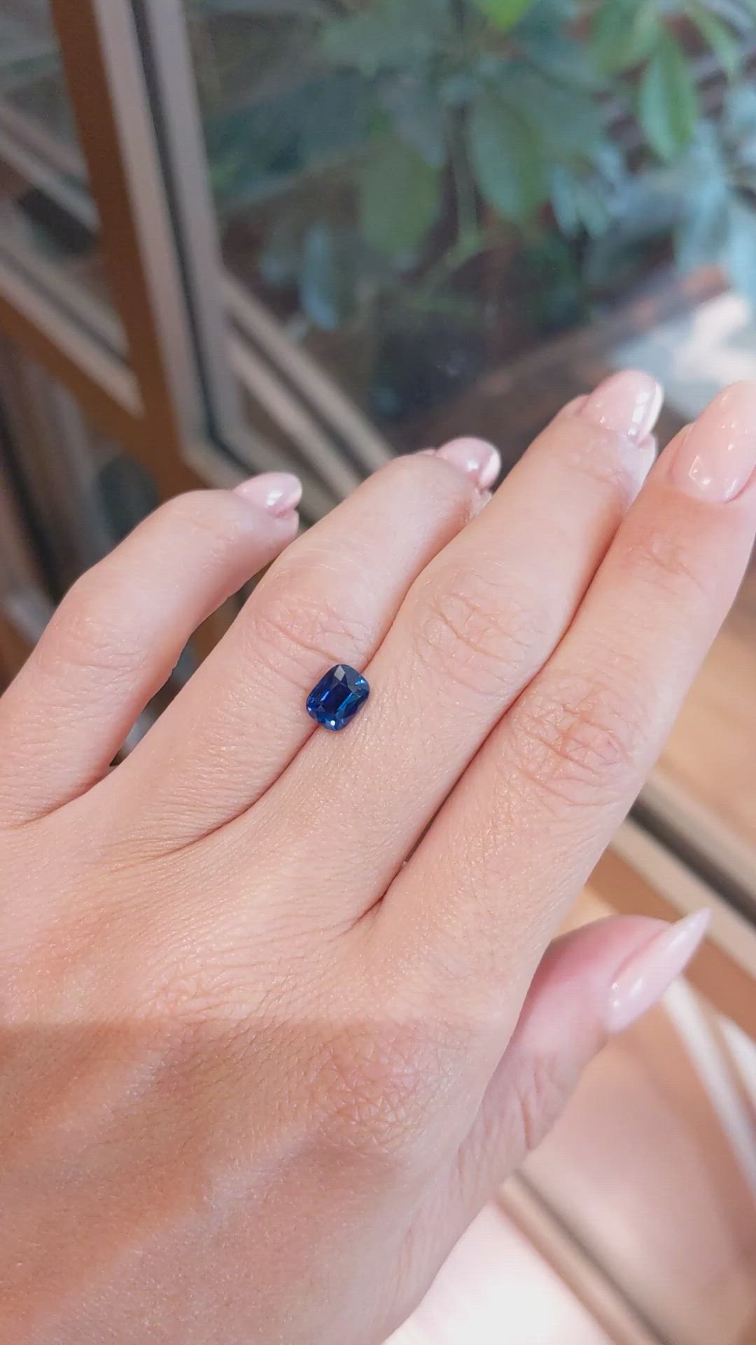 1.26 Ct. Blue Sapphire from Ceylon (Sri Lanka) Size Video