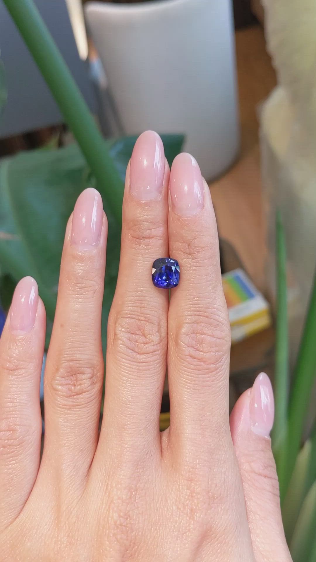 4.03 Ct. Blue Sapphire from Madagascar Size Video