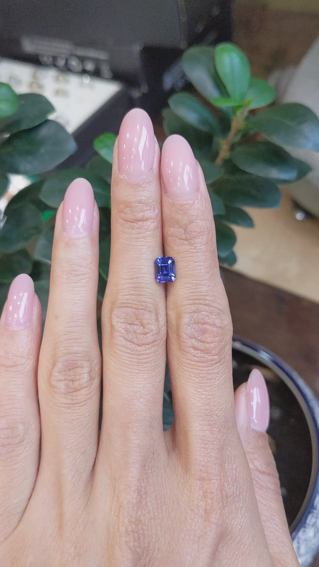 1.35 Ct. Blue Sapphire from Ceylon (Sri Lanka) Size Video