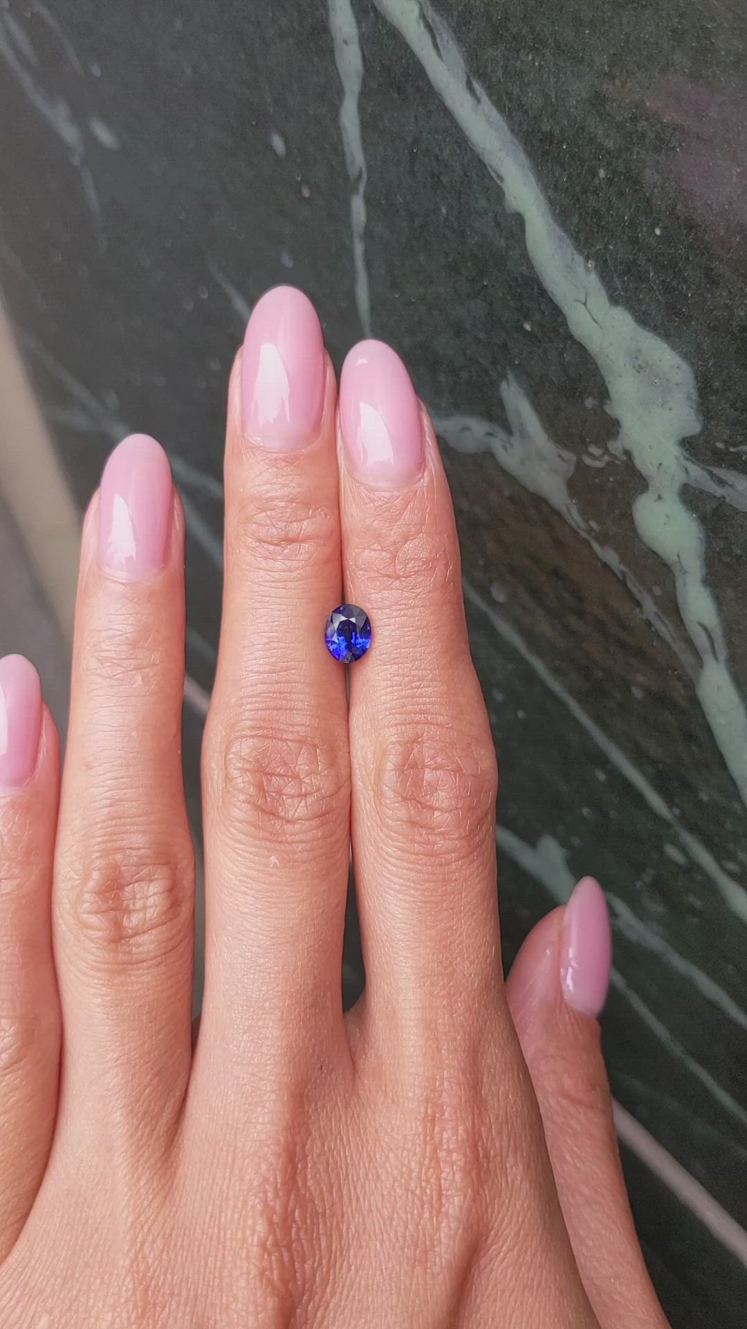 1.10 Ct. Blue Sapphire from Ceylon (Sri Lanka) Size Video