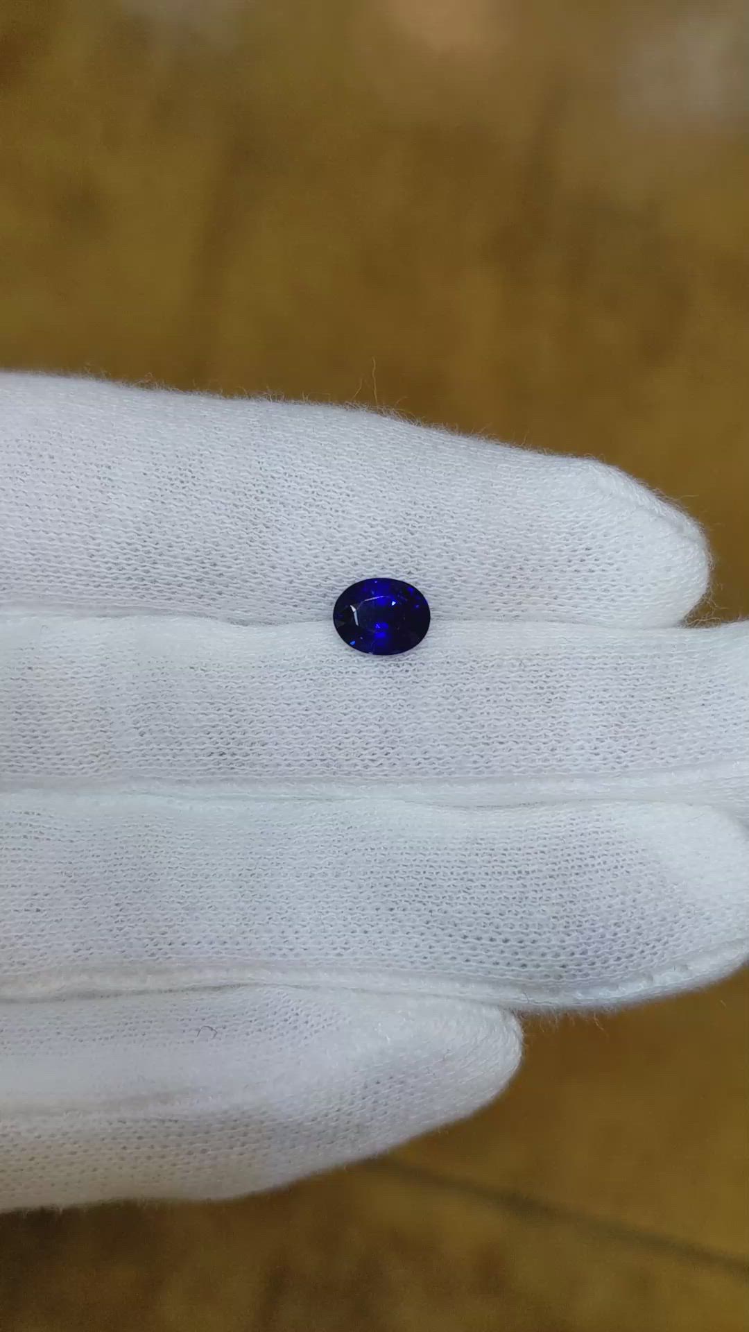 1.10 Ct. Blue Sapphire from Ceylon (Sri Lanka) Size Video