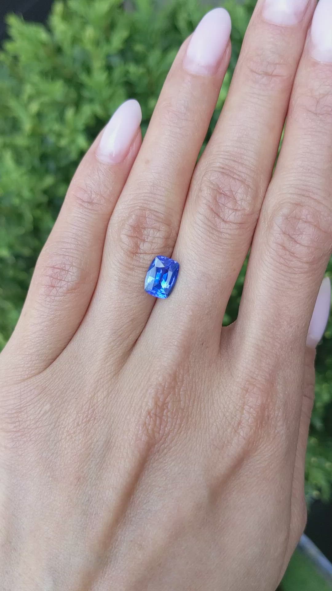 2.24 Ct. Blue Sapphire from Ceylon (Sri Lanka) Size Video