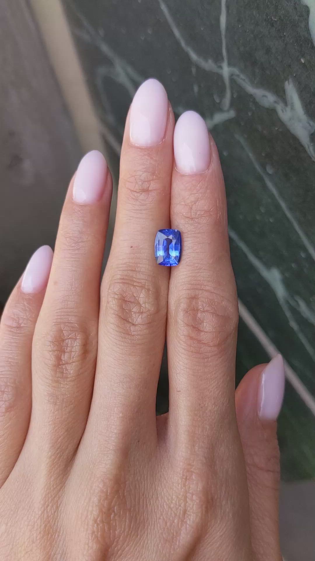 2.24 Ct. Blue Sapphire from Ceylon (Sri Lanka) Size Video