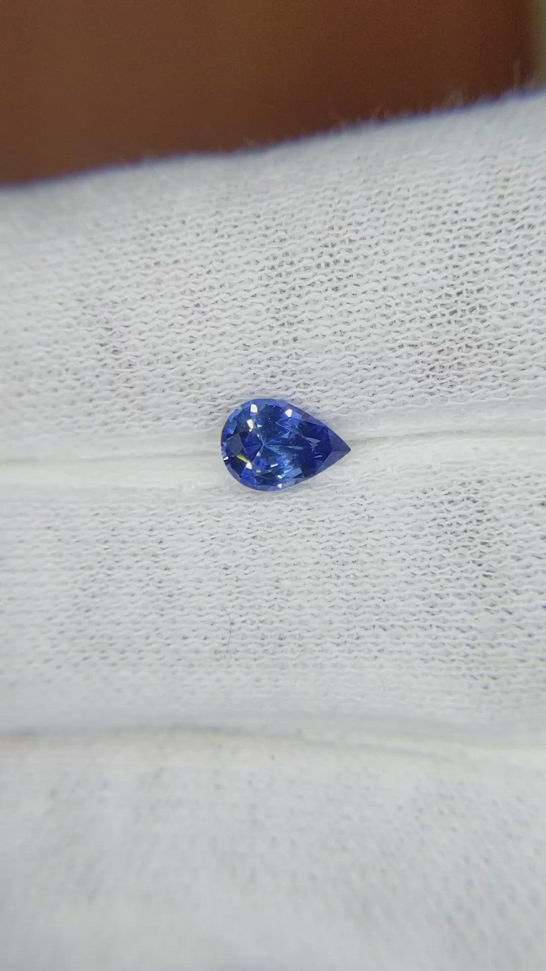 0.69 Ct. Blue Sapphire from Ceylon (Sri Lanka) Size Video