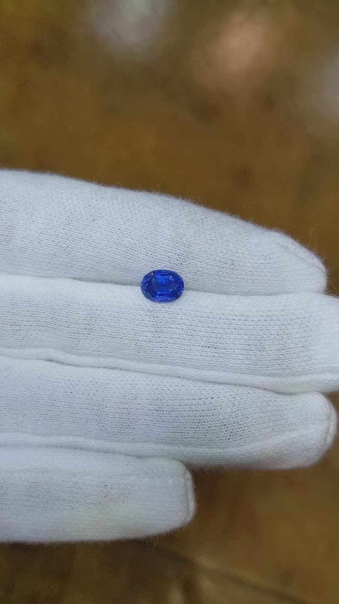 1.21 Ct. Blue Sapphire from Burma (Myanmar) Size Video