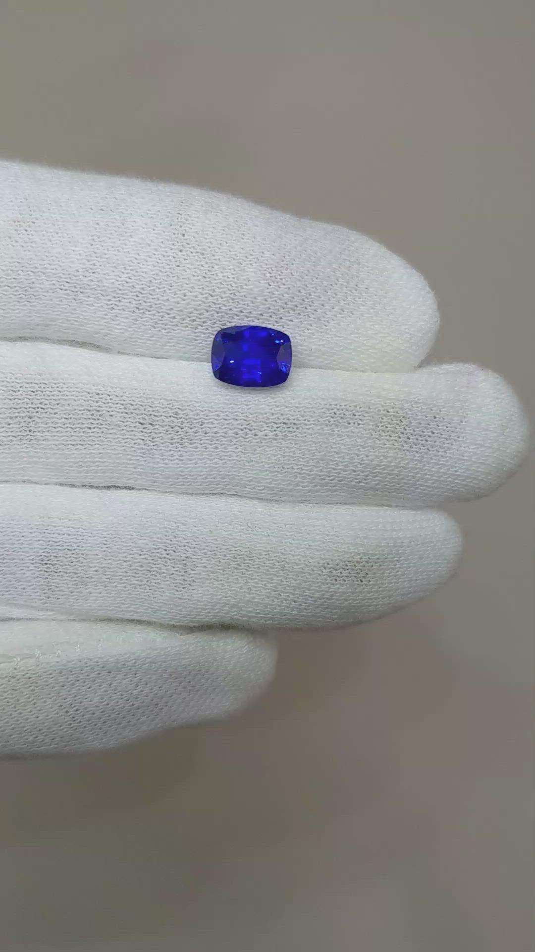 2.01 Ct. Blue Sapphire from Ceylon (Sri Lanka) Size Video