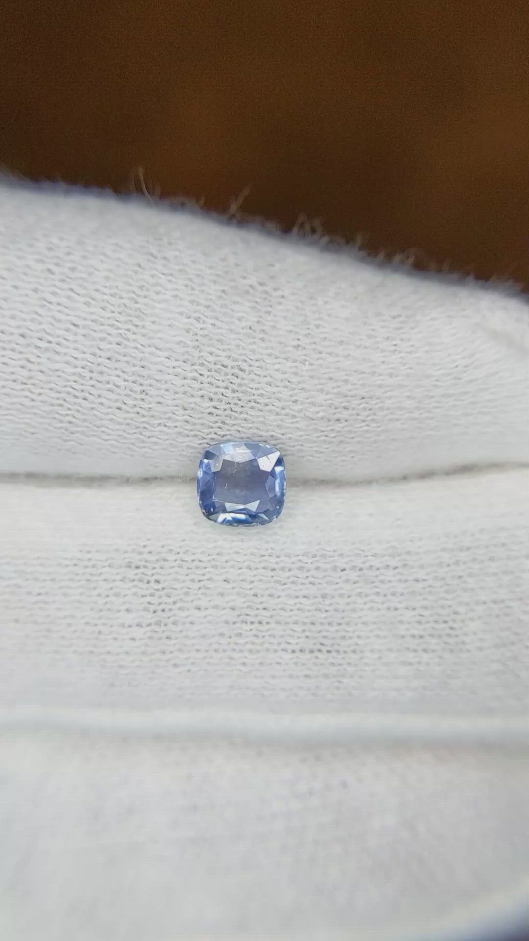 0.64 Ct. Blue Sapphire from Burma (Myanmar) Size Video