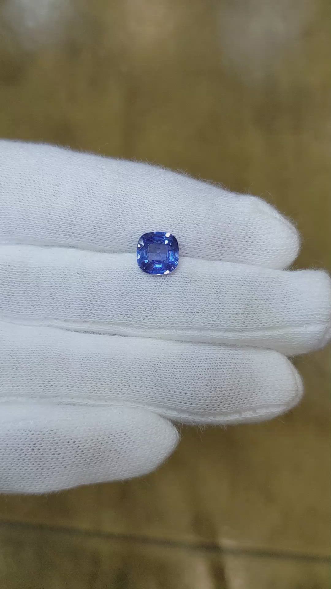 1.86 Ct. Blue Sapphire from Ceylon (Sri Lanka) Size Video