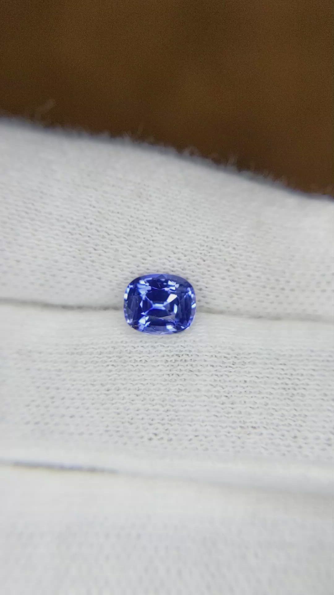 1.29 Ct. Blue Sapphire from Ceylon (Sri Lanka) Size Video