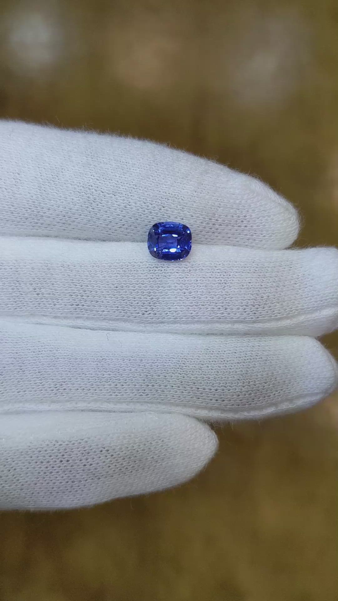 1.40 Ct. Blue Sapphire from Ceylon (Sri Lanka) Size Video