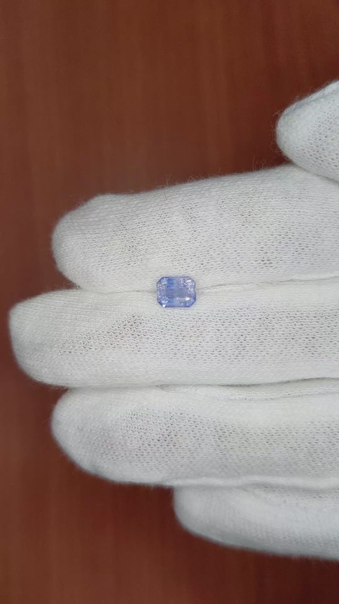 0.88 Ct. Blue Sapphire from Ceylon (Sri Lanka) Size Video