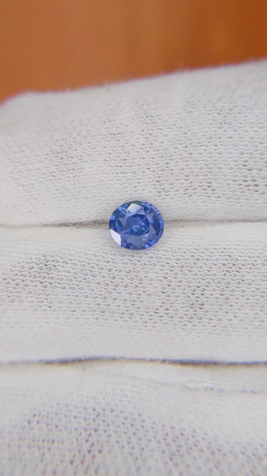 0.72 Ct. Blue Sapphire from Ceylon (Sri Lanka) Size Video
