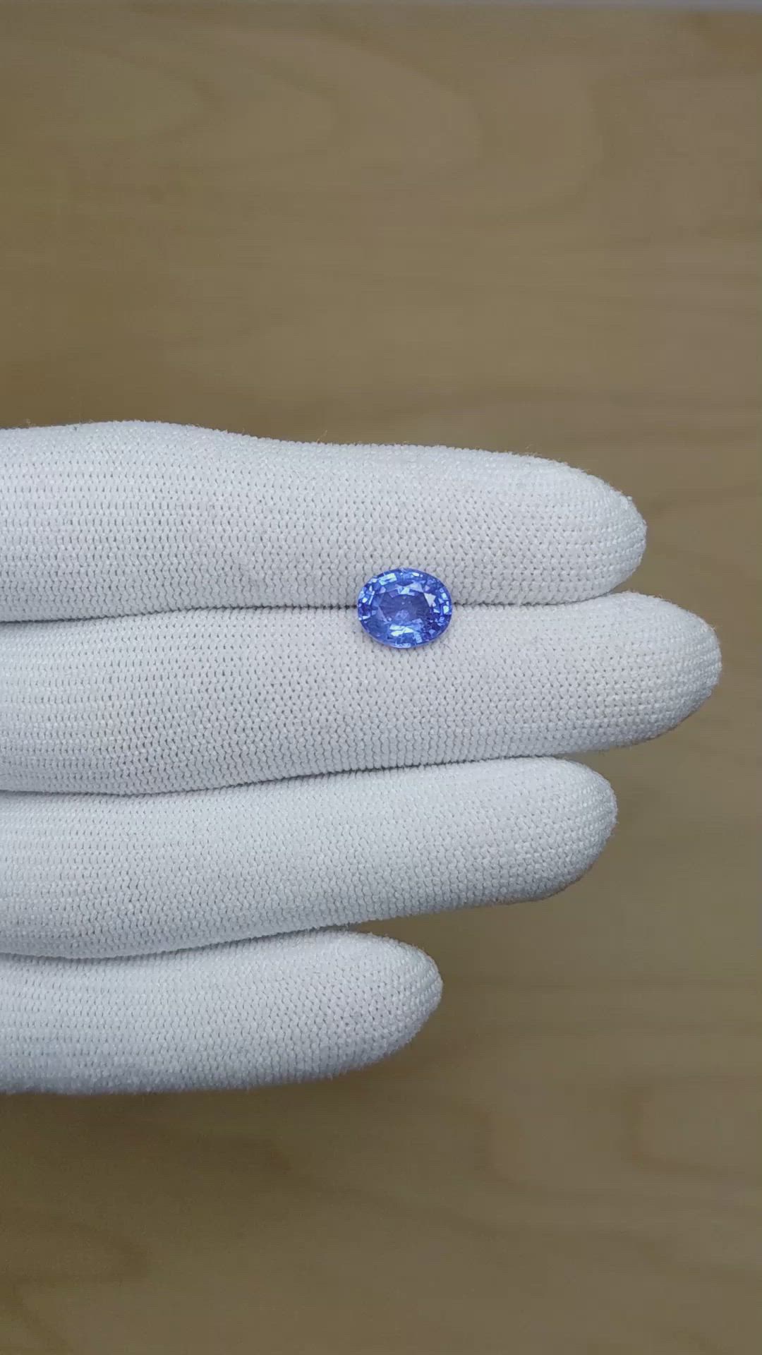2.21 Ct. Blue Sapphire from Ceylon (Sri Lanka) Size Video
