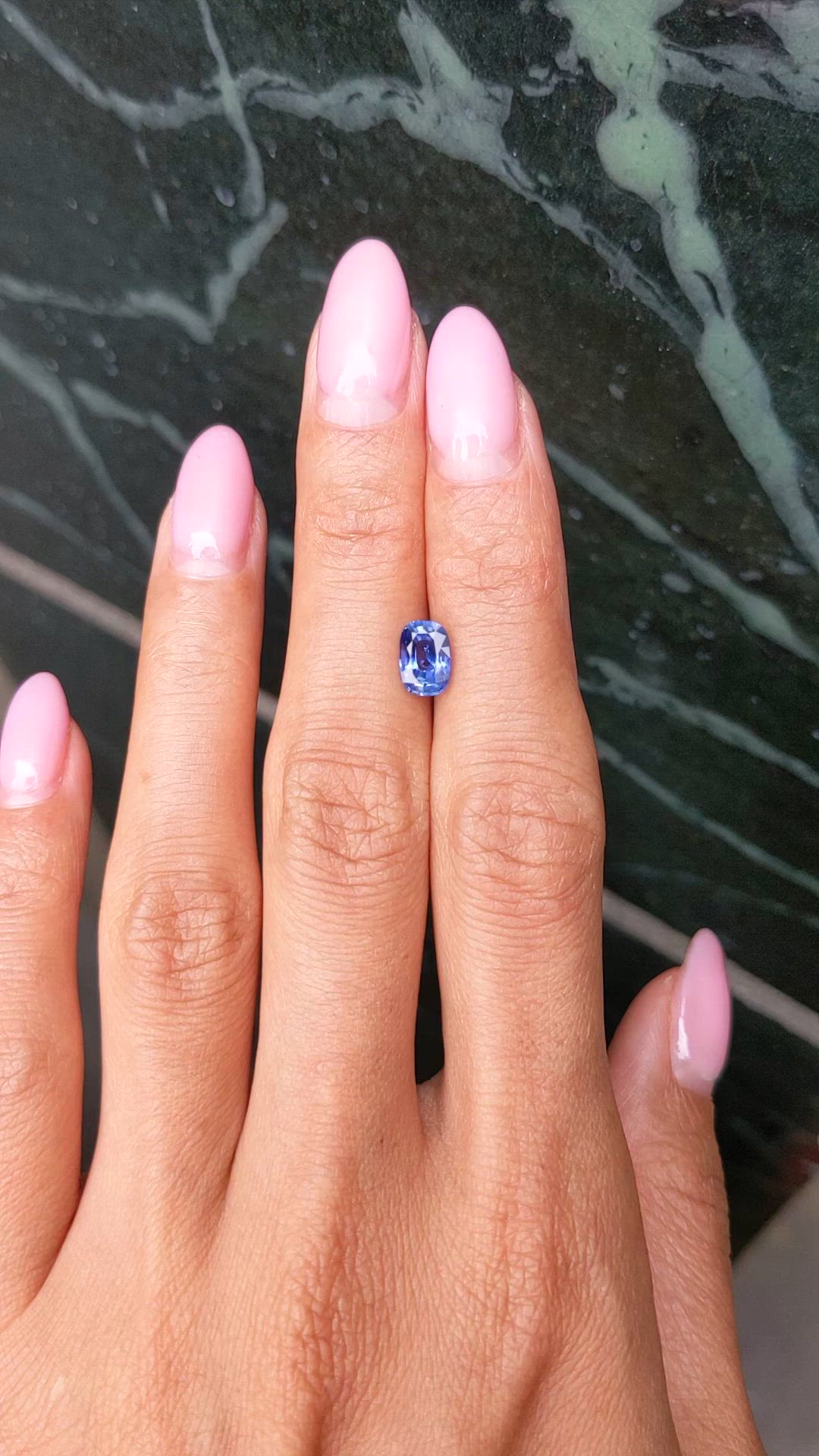 1.36 Ct. Blue Sapphire from Ceylon (Sri Lanka) Size Video