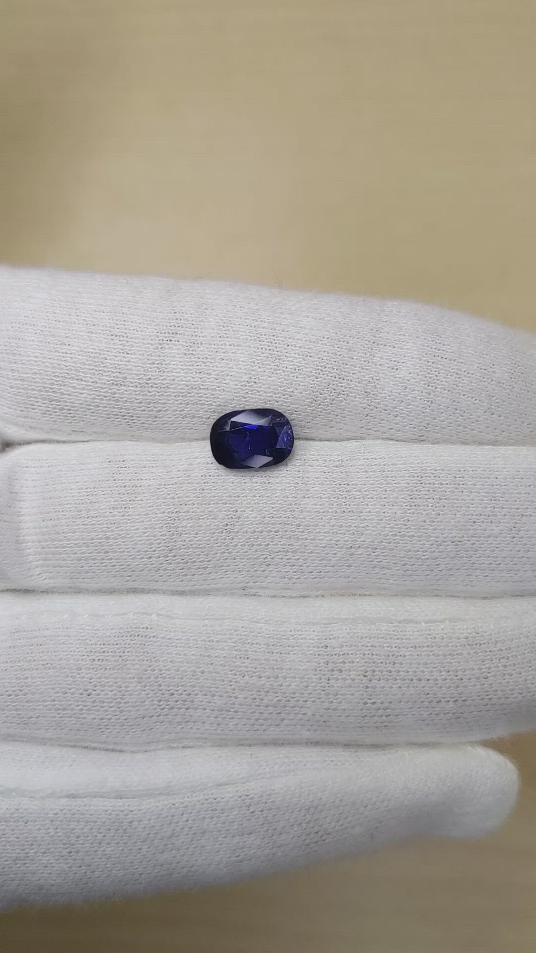 1.77 Ct. Blue Sapphire from Burma (Myanmar) Size Video