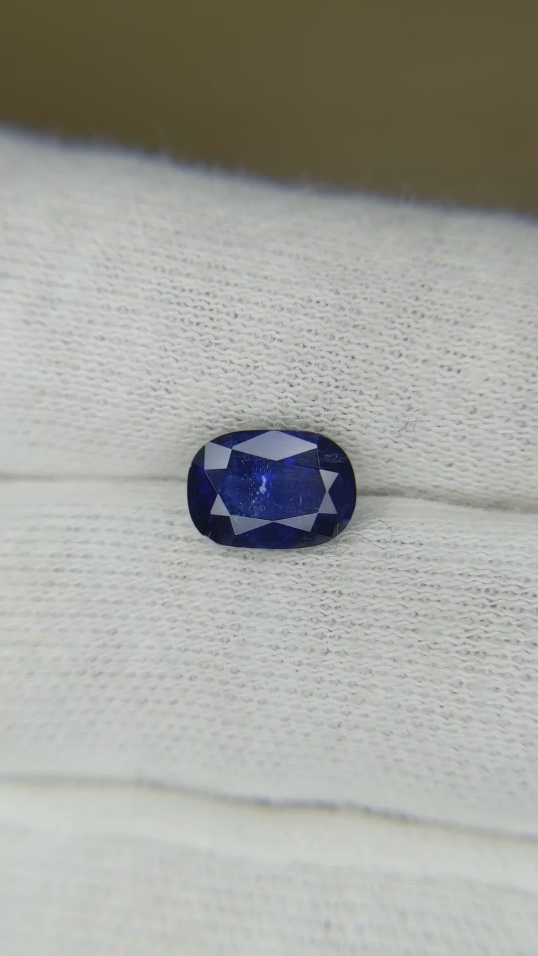 1.77 Ct. Blue Sapphire from Burma (Myanmar) Size Video