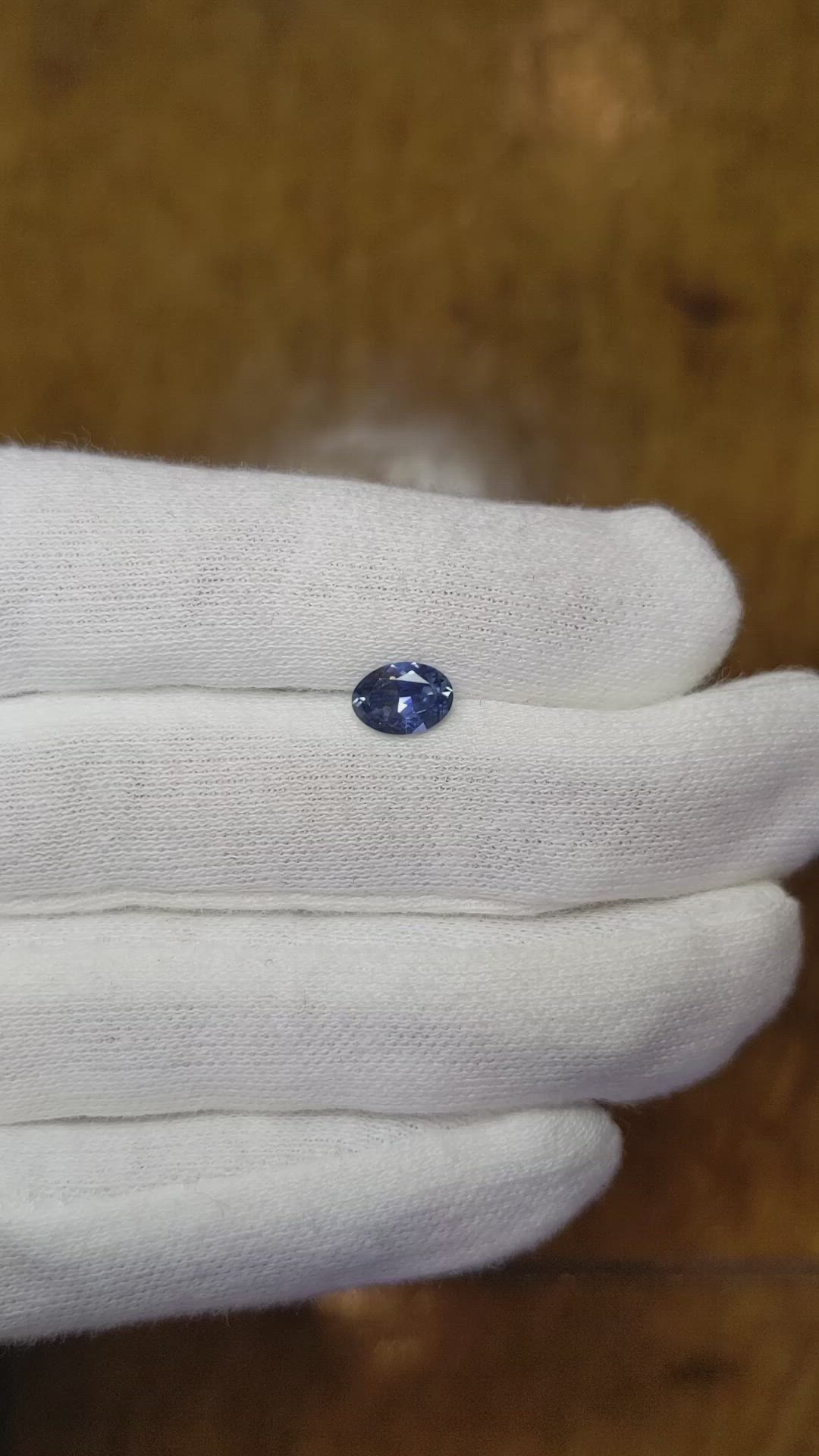 0.84 Ct. Blue Sapphire from Ceylon (Sri Lanka) Size Video