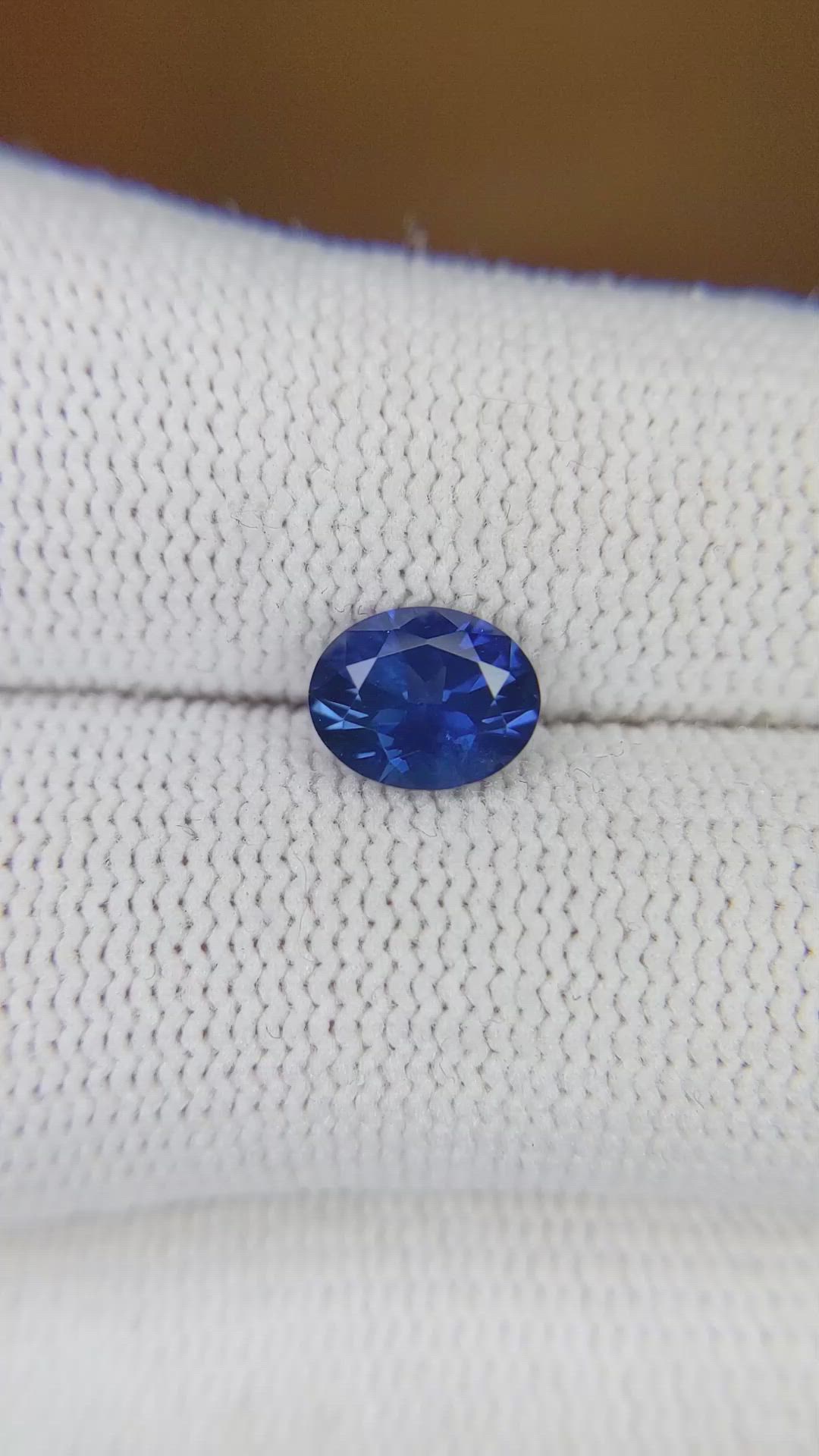 1.34 Ct. Blue Sapphire from Thailand Size Video