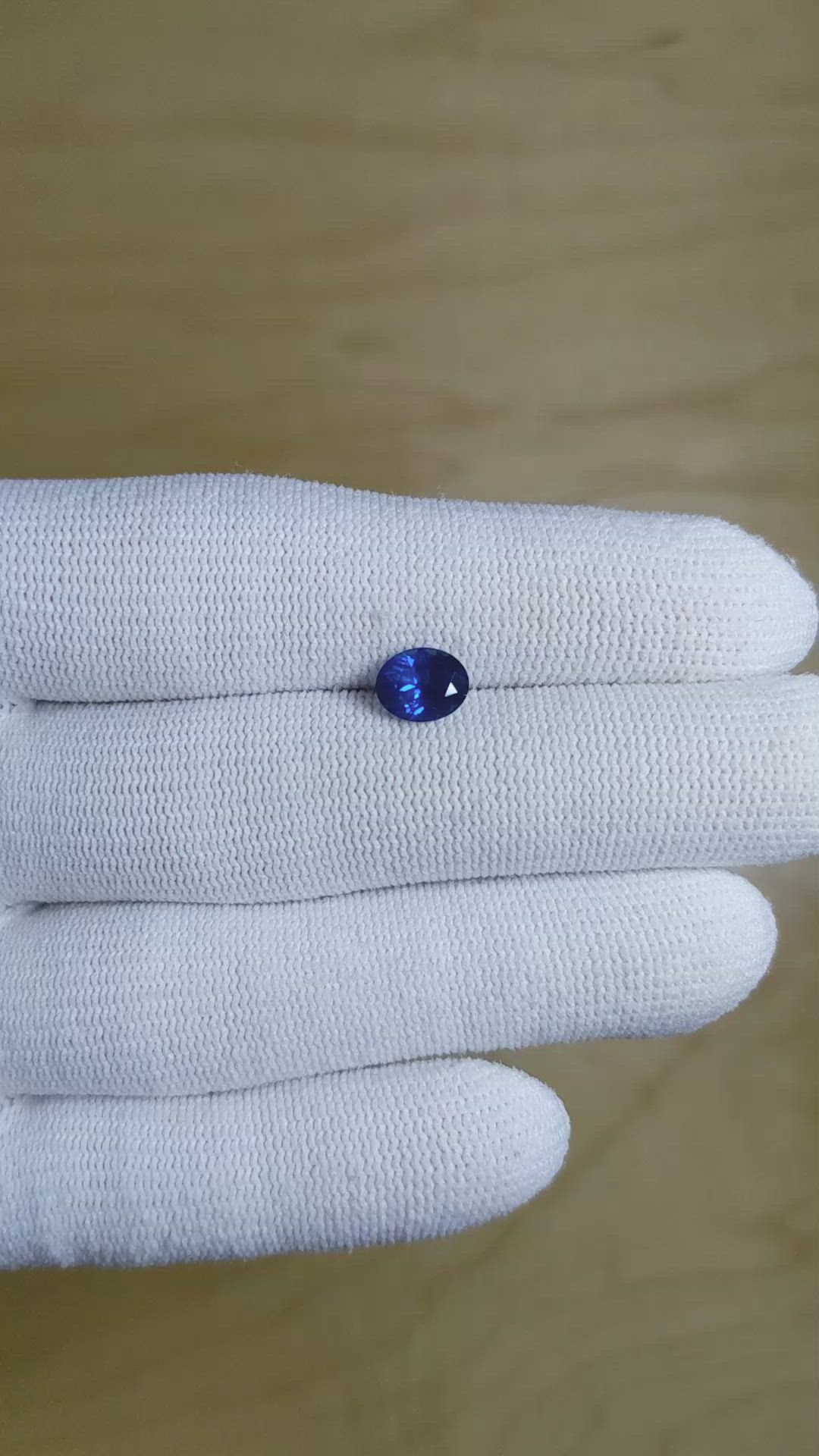 1.34 Ct. Blue Sapphire from Thailand Size Video