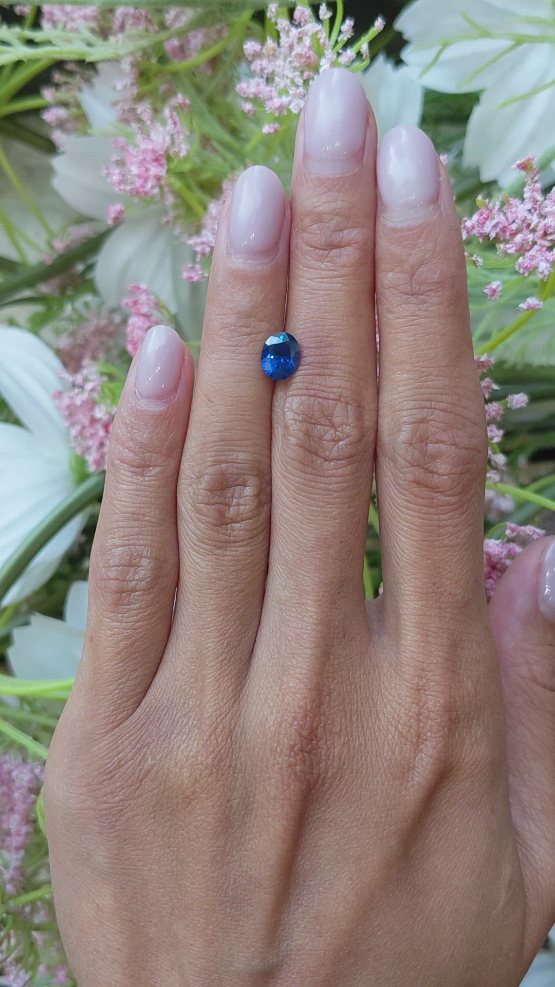 1.34 Ct. Blue Sapphire from Thailand Size Video