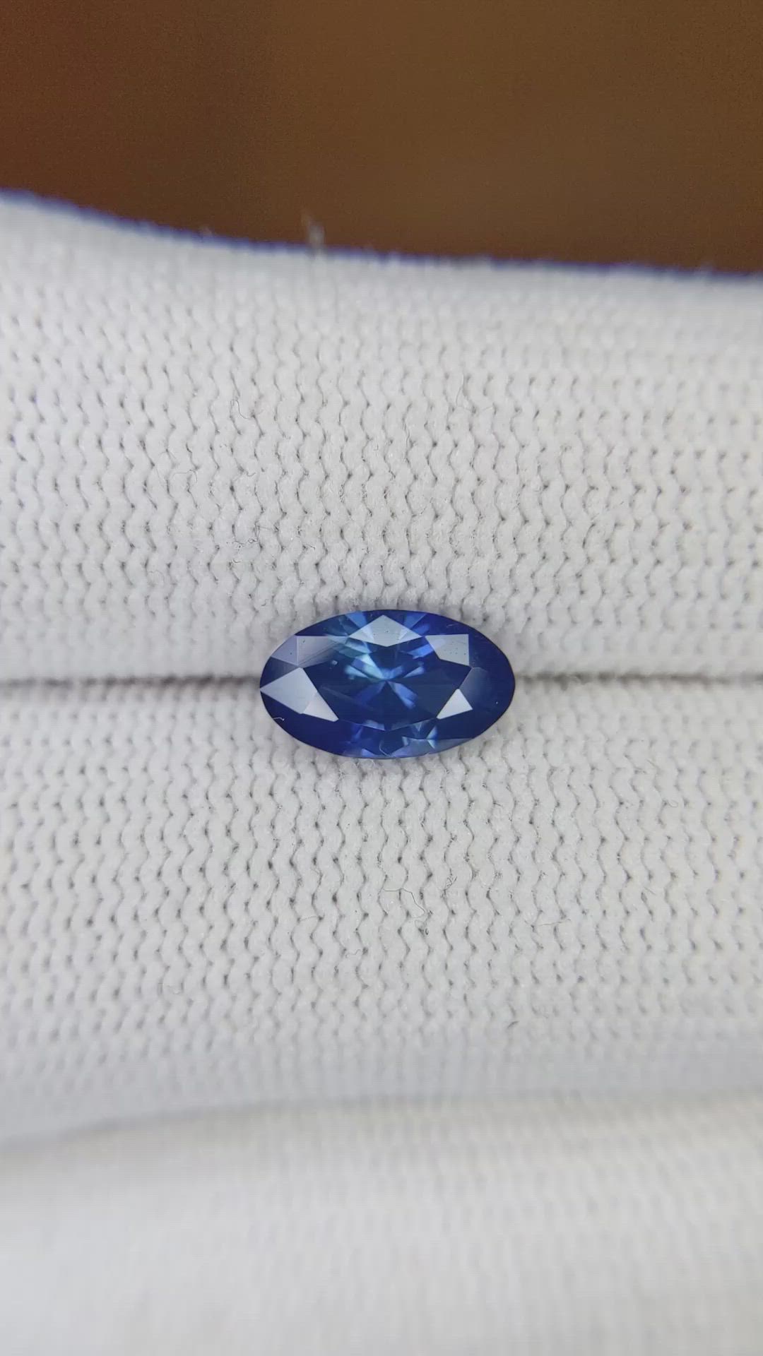1.35 Ct. Blue Sapphire from Thailand Size Video