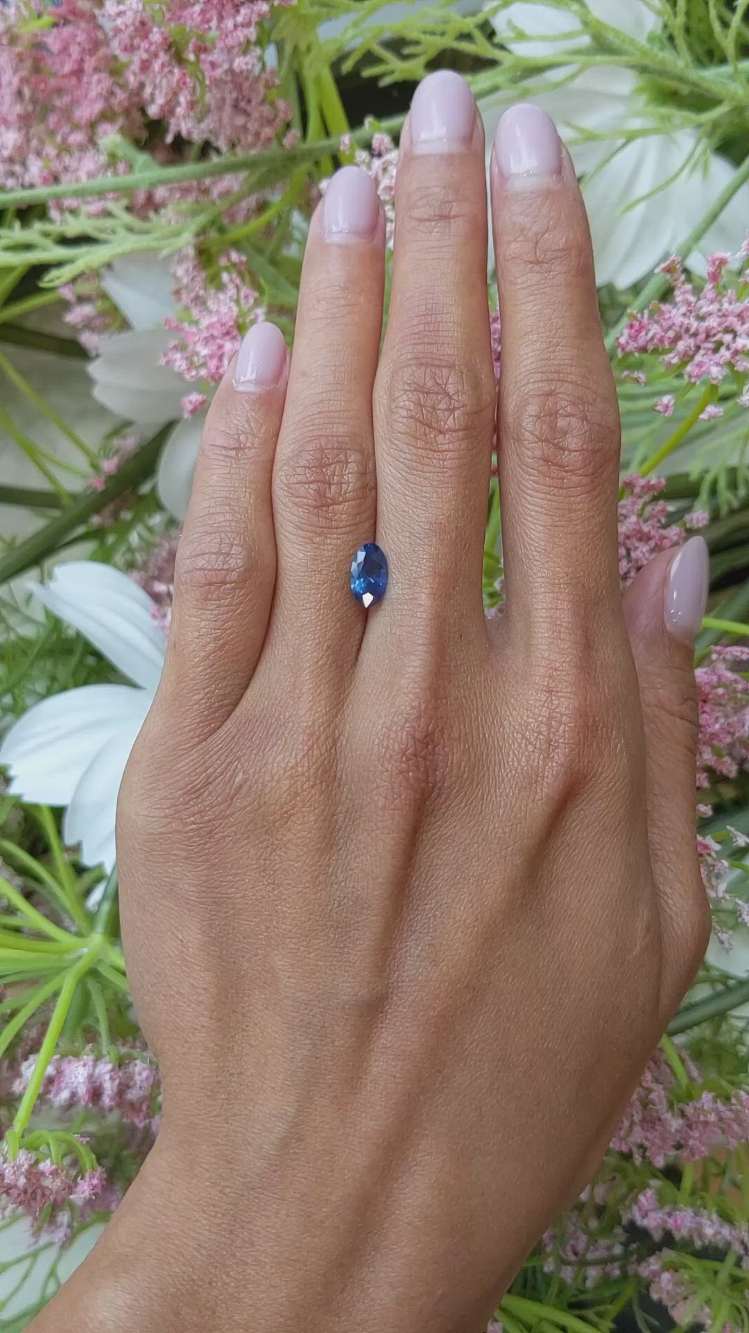 1.35 Ct. Blue Sapphire from Thailand Size Video