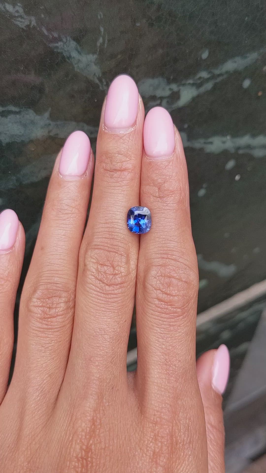 2.21 Ct. Blue Sapphire from Ceylon (Sri Lanka) Size Video